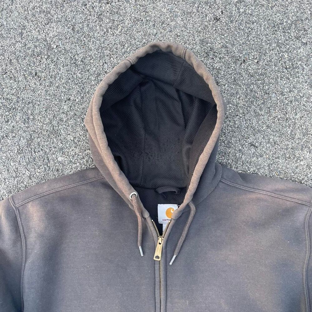 Carhartt Men's Grey and Black Hoodie